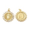 Brass Micro Pave Cubic Zirconia Pendants KK-E068-VB091-1