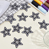 14Pcs Star Resin Rhinestone Cloth Iron On Sew On Patches DIY-CY0003-88-4