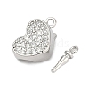 Brass Micro Pave Clear Cubic Zirconia Box Clasps KK-P291-44P-2