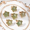 Natural Green Aventurine Stud Earrings EJEW-H153-01G-03-1