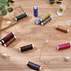 12 Rolls 12 Colors Round Waxed Polyester Twisted Cord YC-CL0001-03B-4