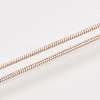 Brass Round Snake Chain Necklaces X-MAK-T006-11A-RG-3