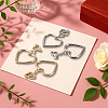 4 Pairs 2 Colors Iron Alloy Clip-on Earrings EJEW-HY0001-38-4