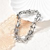 304 Stainless Steel Bone Link Chain Bracelets for Women Men BJEW-F488-65P-2