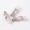 Tube Natural Rose Quartz Pendants X-G-L455-H08-1