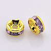 Brass Rhinestone Spacer Beads RB-A014-Z5mm-10G-NF-2