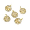 Real 18K Gold Plated Brass Micro Pave Clear Cubic Zirconia Pendants KK-E068-VB409-7-4