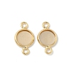 Flat Round Brass Connector Cabochon Settings KK-K414-13G-G-1