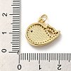 Rack Plating Brass Micro Pave Cubic Zirconia with Synthetic Opal Pendants KK-D088-38G-02-4