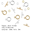 10 Set 2 Colors 304 Stainless Steel Toggle Clasps Set STAS-SZ0001-95-2