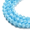 Opaque Solid Color Electroplate Glass Beads Strands EGLA-A039-P4mm-A12-3
