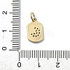 Moon Theme Brass Micro Pave Clear Cubic Zirconia Charms KK-H475-57G-10-3
