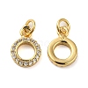 Brass Micro Pave Cubic Zirconia Pendants KK-E048-06G-1