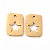 201 Stainless Steel Charms STAS-E188-01G-1