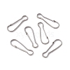304 Stainless Steel Push Gate Snap Keychain Clasp Findings STAS-G291-05P-3