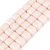 Opaque Glass Beads Strands GLAA-R041-8x8mm-C01-1