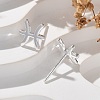 S925 Sterling Silver Stud Earrings EJEW-K303-01S-12-2