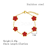 Acrylic Flower Link Chain Bracelet XT3040-2-3