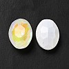 Mocha Fluorescent Style Glass Rhinestone Cabochons GGLA-M005-01B-001MK-3