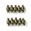 10Pcs Round Brass Magnetic Clasps with Loops KK-FS0001-34AB-2
