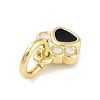 Real 18K Gold Plated Brass Enamel Charms KK-M293-22G-04-2