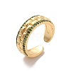 Brass Micro Pave Cubic Zirconia Open Cuff Rings RJEW-R146-14A-G-1