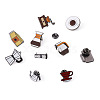 10Pcs 10 Style Coffeemaker Enamel Pins JEWB-TA00001-07-12