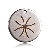 Non-Tarnish Spray Painted Stainless Steel Pendants STAS-F078-01P-1