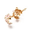 Alloy Crystal Rhinestone Bead Cage Pendants ENAM-M047-02G-B-4
