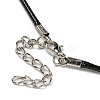 Waxed Cord Necklaces NJEW-P310-13P-01-3