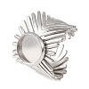 V-Shaped 304 Stainless Steel Cuff Ring Components SA-CBAC0DF-01B-P-1
