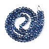 Electroplate Transparent Glass Beads Strands EGLA-N054-T4mm-A02-2