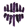 Natural Lepidolite/Purple Mica Stone Beads Strands X-G-N215-007-4