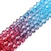 Gradient Color Baking Paint Glass Bead Strands X1-DGLA-A039-T4mm-A017-4