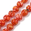 Handmade Millefiori Lampwork Beads Strands LAMP-G166-10B-3