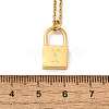 304 Stainless Steel Rolo Chain Pendant Necklaces NJEW-S444-01G-24-3