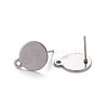 304 Stainless Steel Stud Earring Findings STAS-D445-150-4