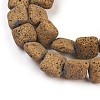 Electroplated Natural Lava Rock Bead Strands G-E497-G02-1