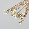 Alloy Rhinestone Flat Round Link Bell Waist Body Chains for Dress AJEW-WH0606-011B-2