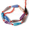 Natural Multi-Color Agate  Beads Strands G-S370-037-2