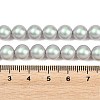 Frosted Glass Pearl Beads Strands GLAA-A044-08A-14-4