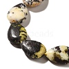 Natural Yellow Turquoise(Jasper) Beads Strands G-I377-A14-4