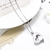 Stainless Steel Heart Pendant Urn Ashes Necklaces PW-WG8DE50-01-3