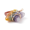 Chakra Natural Mixed Stone Pendants PALLOY-JF01878-02-3