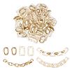 SUPERFINDINGS 100Pcs 2 Style Plastic Linking Rings KY-FH0001-09-1
