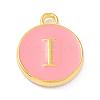 Golden Plated Alloy Enamel Charms X-ENAM-Q437-14I-1