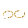 Brass Screw Textured C-shape Stud Earrings EJEW-A066-02G-2