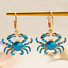 Crab Alloy Enamel Hoop Earrings WG3E1EE-03-1