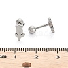 Tarnish Resistant 201 Stainless Steel Barbell Cartilage Earrings EJEW-R147-39-4