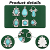   12Pcs 6 Style Synthetic Turquoise Pendants FIND-PH0005-12-7